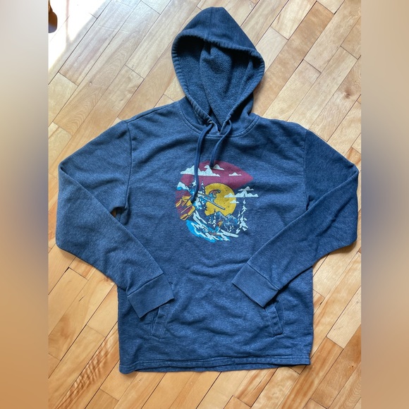 Yo Colorado gray hoodie sweatshirt w/ skier/snowboarder graphic. Size small - Picture 1 of 8